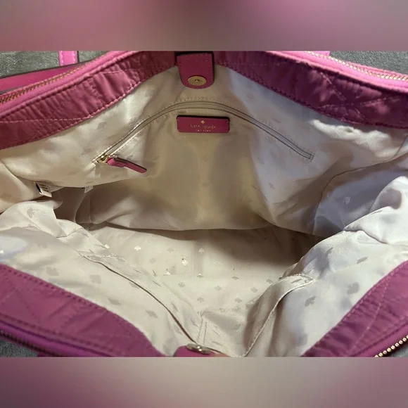 Kate Spade Wilson Road Quilted Talya Tote Bag in Ruffled Pansy Pink - Picture 8 of 14